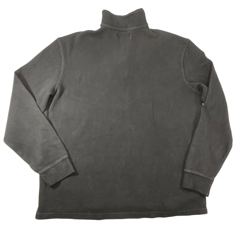 Polo Ralph Lauren Quarter‎ Zip Pullover Mens L Black Cotton Casual Preppy Sporty